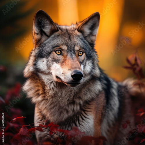 Wolf in its Natural Habitat  Wildlife Photography  Generative AI