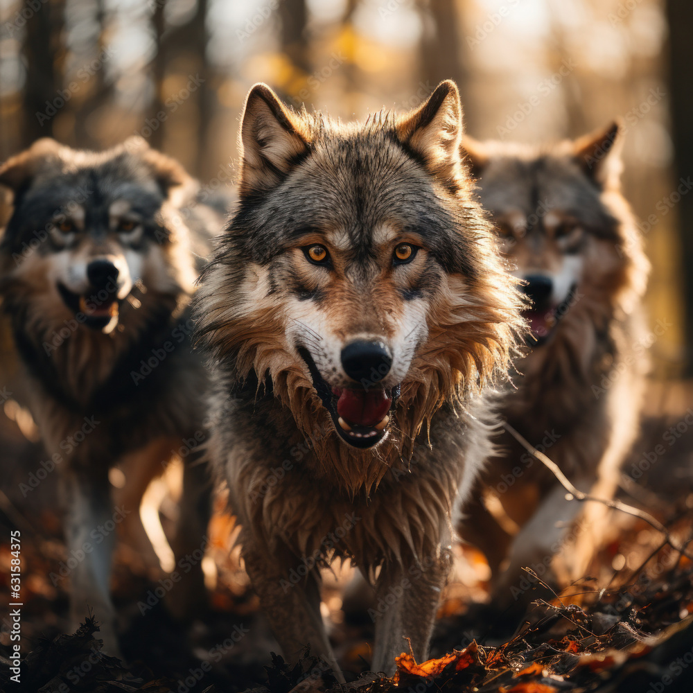 Wolf in its Natural Habitat, Wildlife Photography, Generative AI Wolf in its Natural Habitat, Wildlife Photography, Generative AI