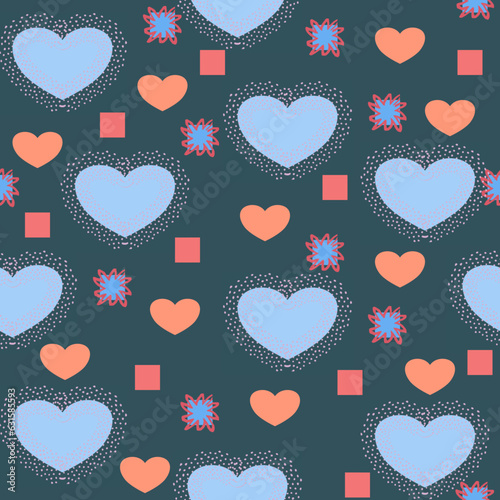 seamless pattern with hearts