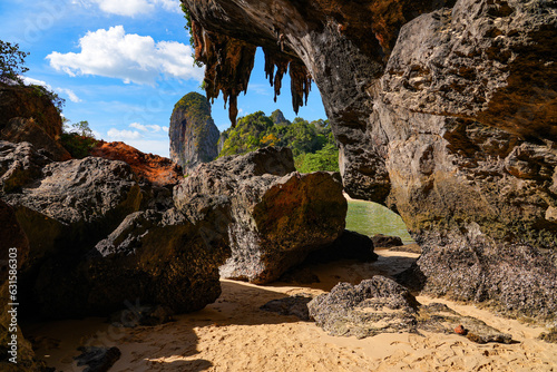 Phra Nang Cave Beach on the Railay Peninsula in the Province of Krabi, Thailand