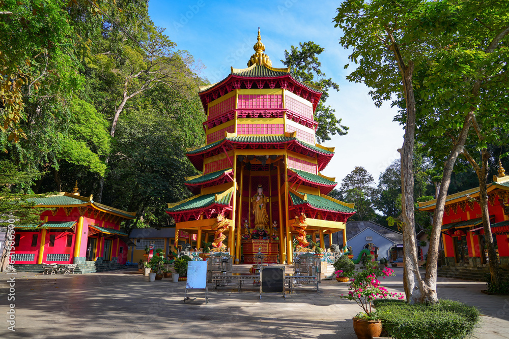 Bodhisattva Guanyin Pagoda in the Wat Tham Suea, the Tiger Cave Temple of Krabi in the south of Thailand Bodhisattva Guanyin Pagoda in the Wat Tham Suea, the Tiger Cave Temple of Krabi in the south of Thailand