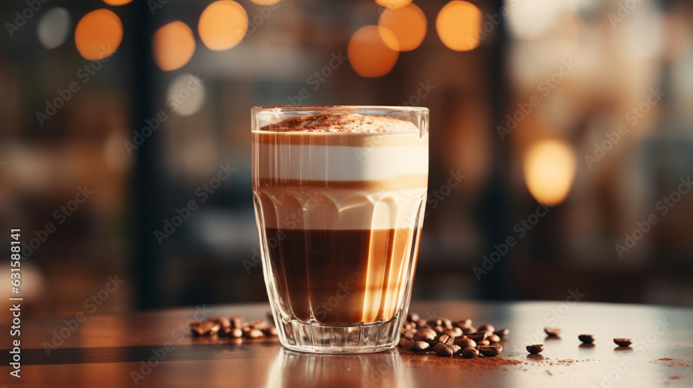 Glass of mocha coffee Glass of mocha coffee