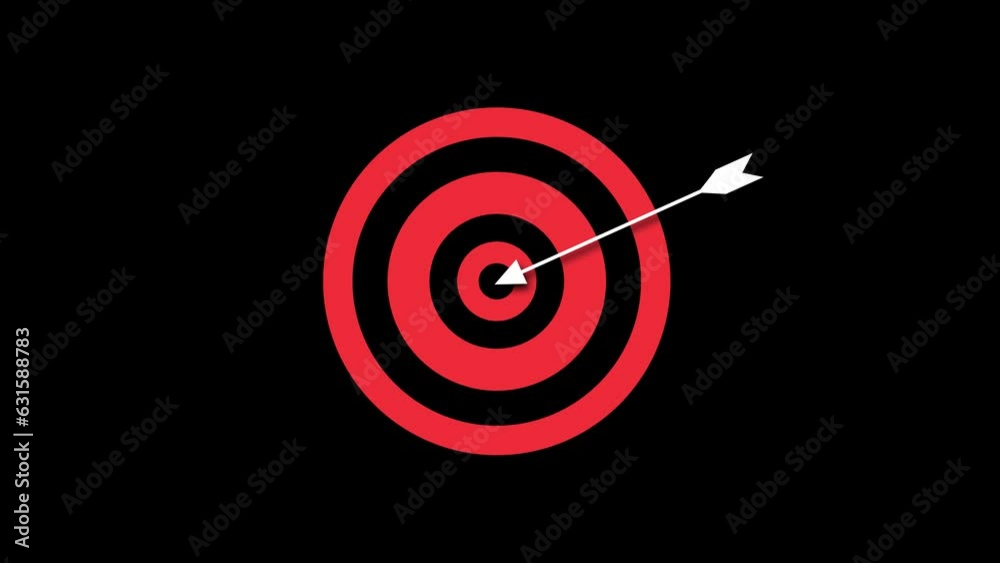 Marketing targeting strategy symbol. Aim goal target icon arrow sign. target with arrows success