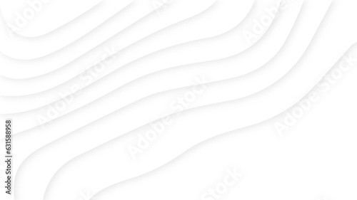 Abstract realistic white papercut background decoration textured with wavy layers. seamless white background, vector illustration.
