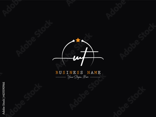 Royal Luxury WT Signature Logo, Feminine Wt Apparel Logo Letter Design