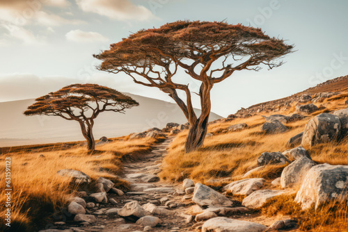 A stunning aerial view of the vast Serengeti National Park in Tanzania, showcasing the endless savannah plains, scattered acacia trees, and diverse wildlife roaming freely | ACTORS: None | LOCATION TY