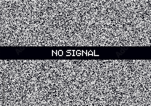 Glitch background. Abstract noise effect, error signal, television technical problem. Vector illustration.