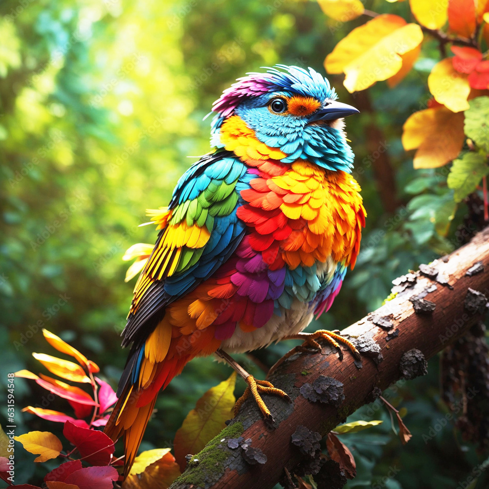 Obraz premium Colored abstract bird 
