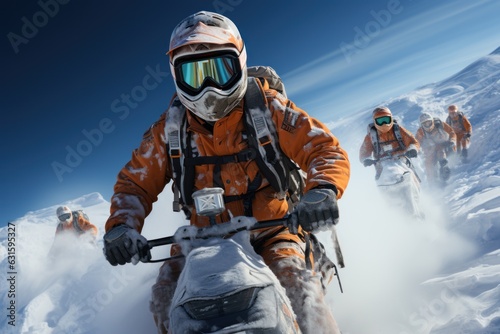 skier skiing in extreme winter