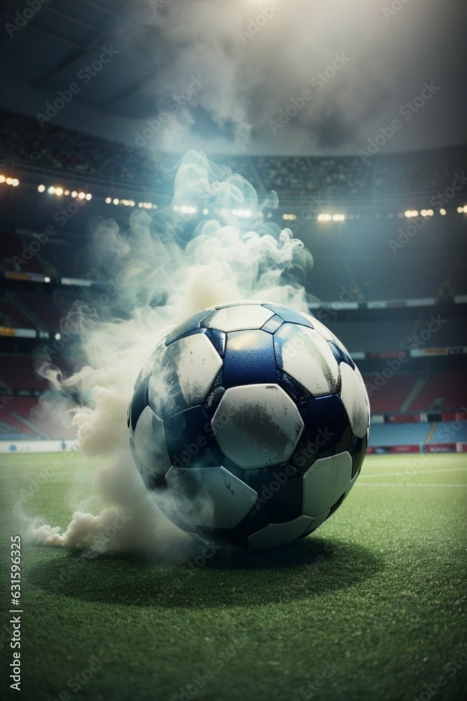 soccer ball on stadium