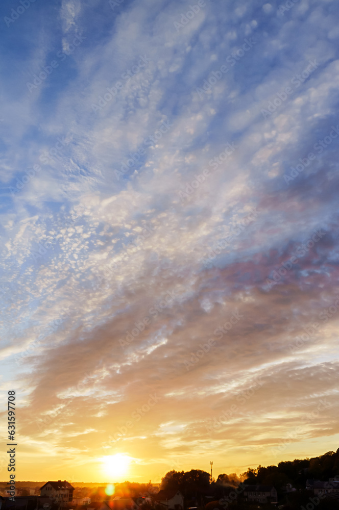 It's a sunset sky. Colorful sky at sunset. Multicolored background for design. It's a sunset sky. Colorful sky at sunset. Multicolored background for design.