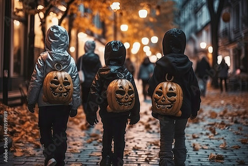 Person in halloween costume, generative ai