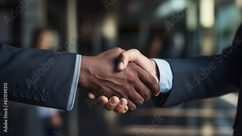 Close-up image of business people shaking hands at meeting or negotiation,Handshake concept,Business concept
