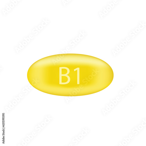 Vitamin B1,healthy vitamin,medicine,vector illustration eps10