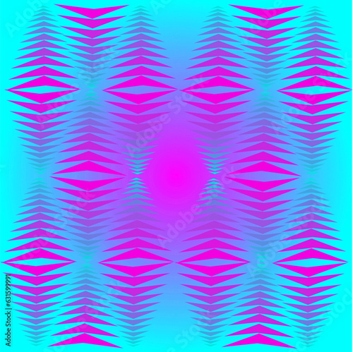 Vector abstract pattern in the form of pink geometric shapes on a blue background 