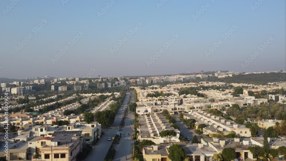 Panoramic View a lot of houses there including beautiful organized straight lane of houses and tree near mountain beautiful main boulevard express way road streets clean atmosphere in a sunny day, Panoramic View a lot of houses there including beautiful organized straight lane of houses and tree near mountain beautiful main boulevard express way road streets clean atmosphere in a sunny day,