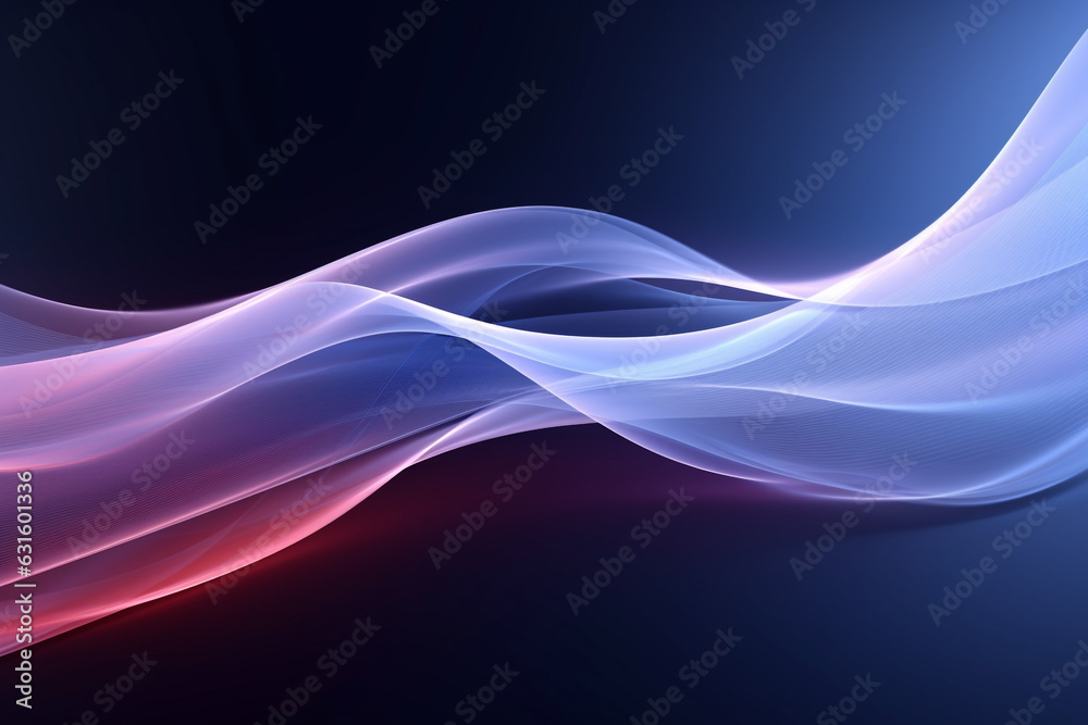Naklejka premium abstract futuristic background with glowing neon moving high