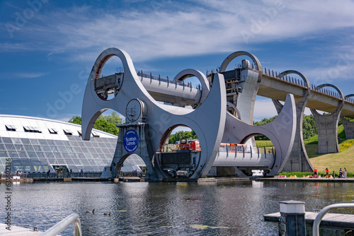 Falkirk wheel - the amazing boat lift connecting two of the Scottish channels