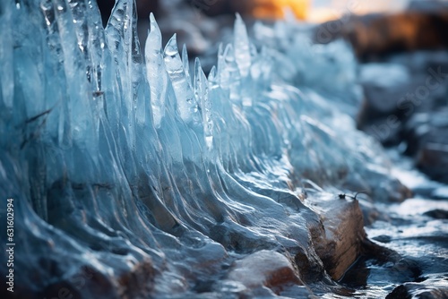 Amazing Shot of the Stalagmite inside an Ice Cave.