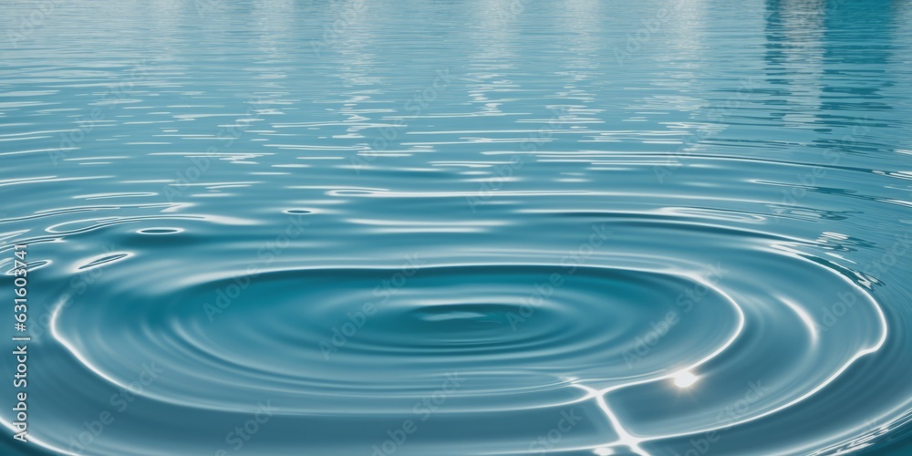 Clear water swimming pool background. Ripples and rings in the aqua liquid wallpaper