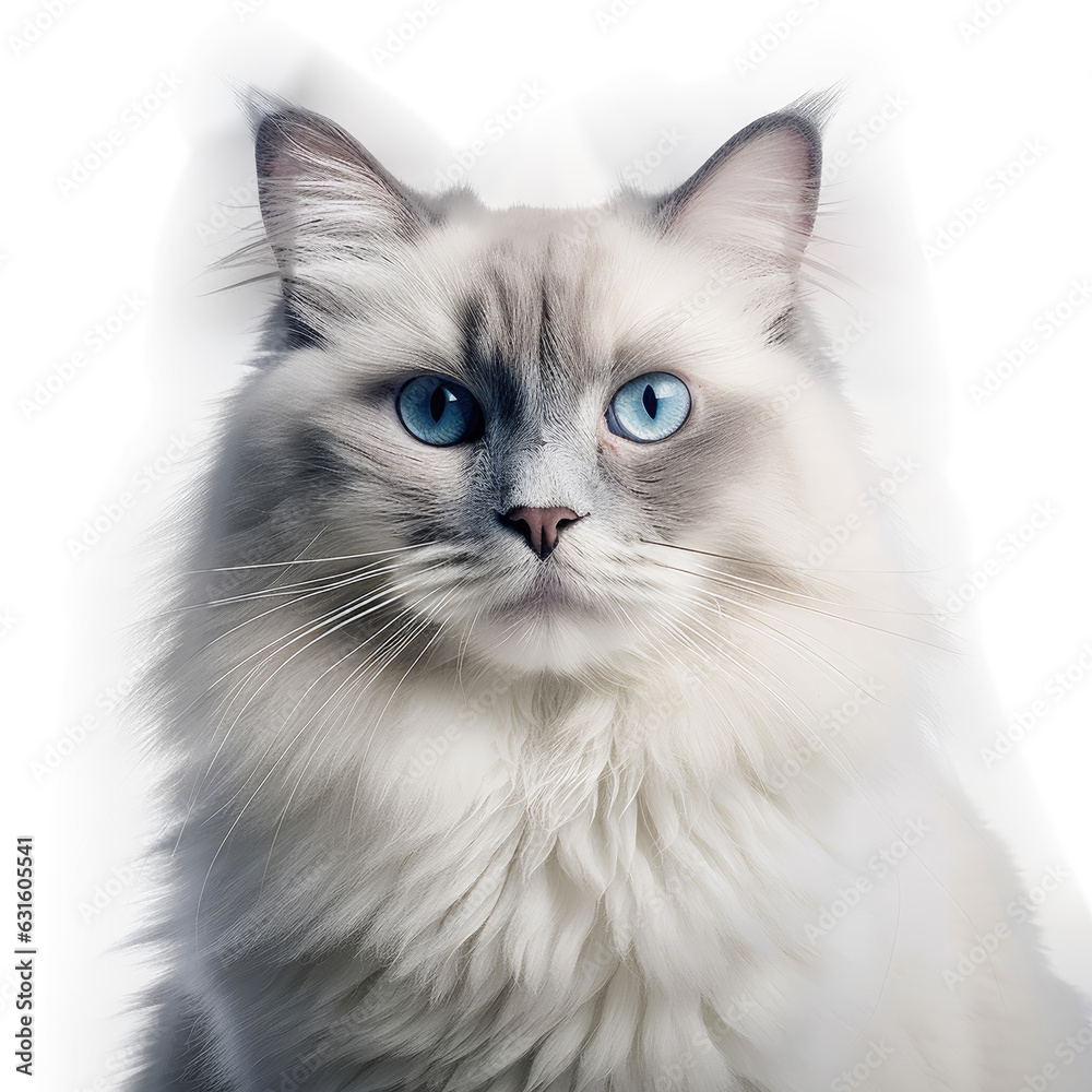 Ragdoll Cat, isolated on transparent, PNG, HD