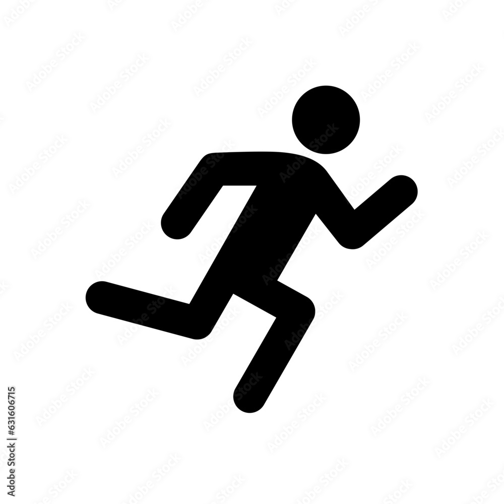  Run - vector icon, running man