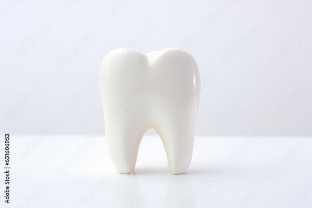 Dental Care concept. A healthy white tooth isolated on light background. High quality photo Dental Care concept. A healthy white tooth isolated on light background. High quality photo