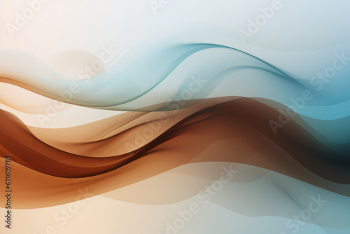 Abstract background of brown smoke. Generative AI.
