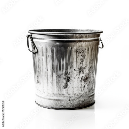 garbage bin isolated on white generative AI