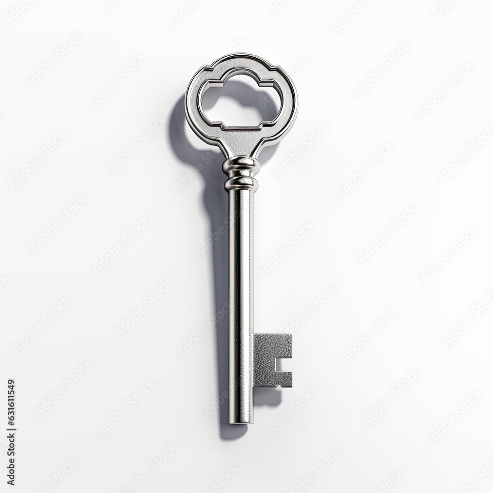 key isolated on white generative AI key isolated on white generative AI