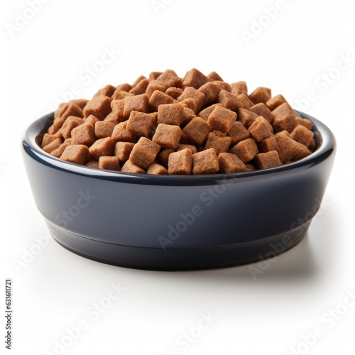 pet food bowl isolated on white generative AI