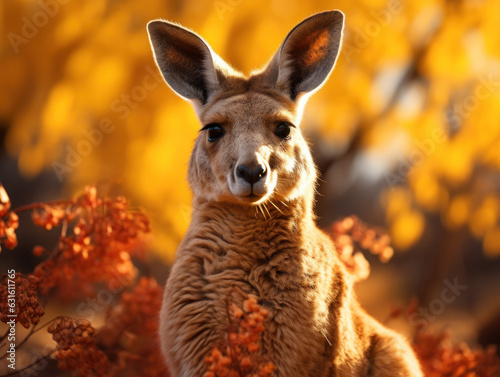 Kangaroo in its Natural Habitat  Wildlife Photography  Generative AI
