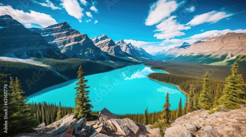peyto lake rockymountains alberta canada generative AI