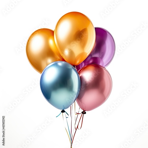 balloons isolated on white generative AI