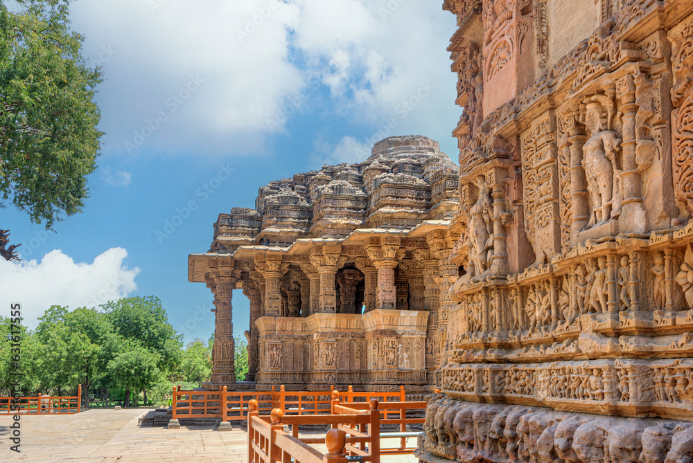 The Sun Temple at Modhera is an ancient Hindu temple located in the western state of Gujarat, India. Built in the 11th century during the reign of the Solanki dynasty, the temple was dedicated to Sun