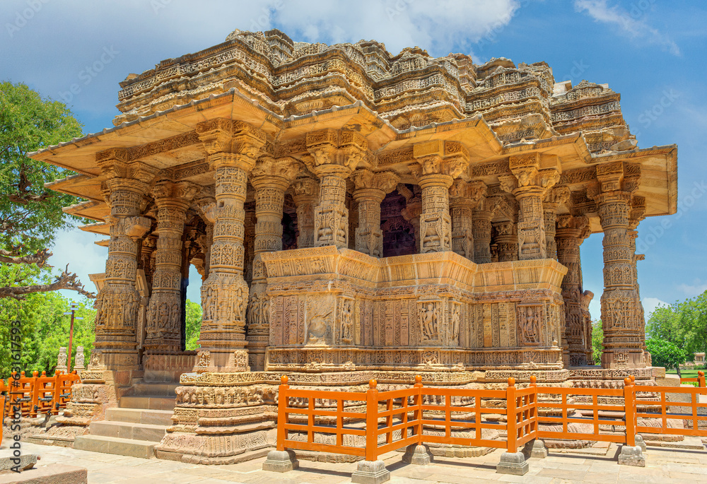 The Sun Temple at Modhera is an ancient Hindu temple located in the western state of Gujarat, India. Built in the 11th century during the reign of the Solanki dynasty, the temple was dedicated to Sun