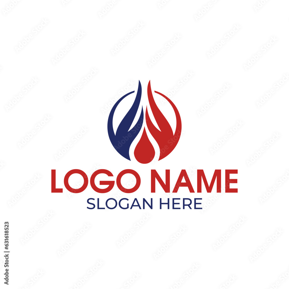 Flame and drop logo design Flame and drop logo design