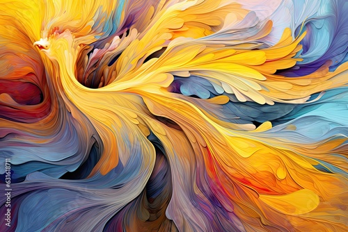Vibrant Colors, Flowing Lines, and Movement: A Captivating Abstract Digital Artwork, generative AI © Michael