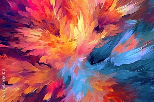 Vibrant Colors and Dynamic Shapes: Exploring Movement in Abstract Digital Art, generative AI