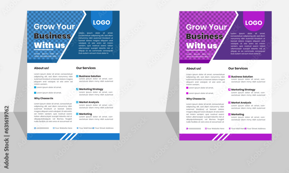 Obraz premium Modern business flyer template.