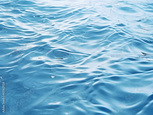 Clear water from a swimming pool - the white background of the pool floor and the sunlight make the water a greenish-blue, complemented by the reflections of the ripple of the water itself.  © Studiomann