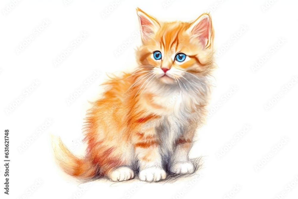 Playful Eyes and Twitching Whiskers: A Charming Depiction of an Adorable Fluffy Cat, generative AI Playful Eyes and Twitching Whiskers: A Charming Depiction of an Adorable Fluffy Cat, generative AI