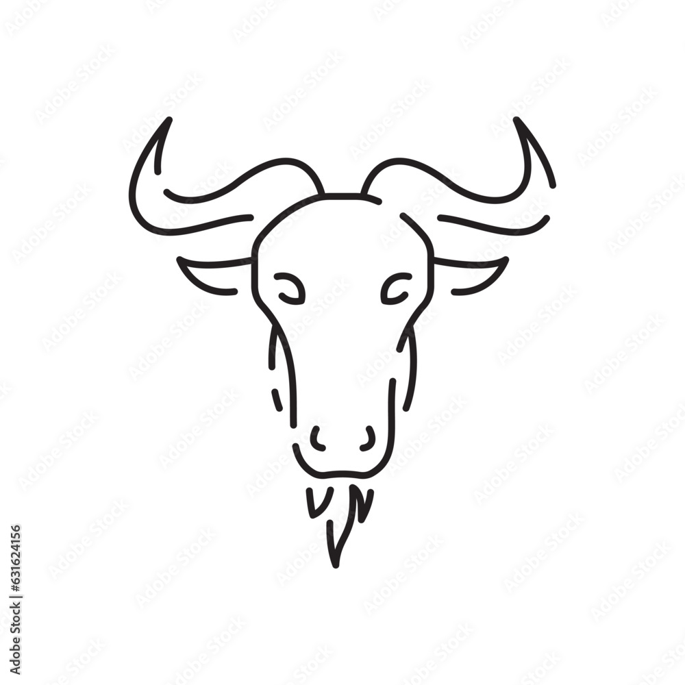Safari line icon. Wildlife African silhouettes with African wild animals in different habitats. Safari park tour tourists. African Culture Icons