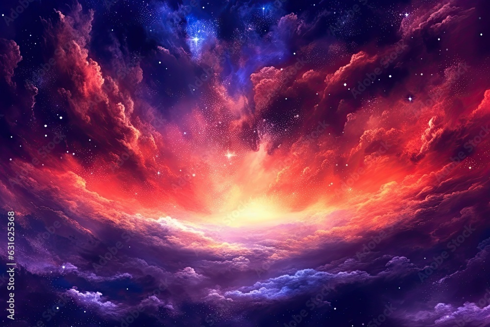 Astral Wonder: Glowing Stars Illuminate Cosmic Journey through a Nebula-Filled Galaxy, generative AI Astral Wonder: Glowing Stars Illuminate Cosmic Journey through a Nebula-Filled Galaxy, generative AI