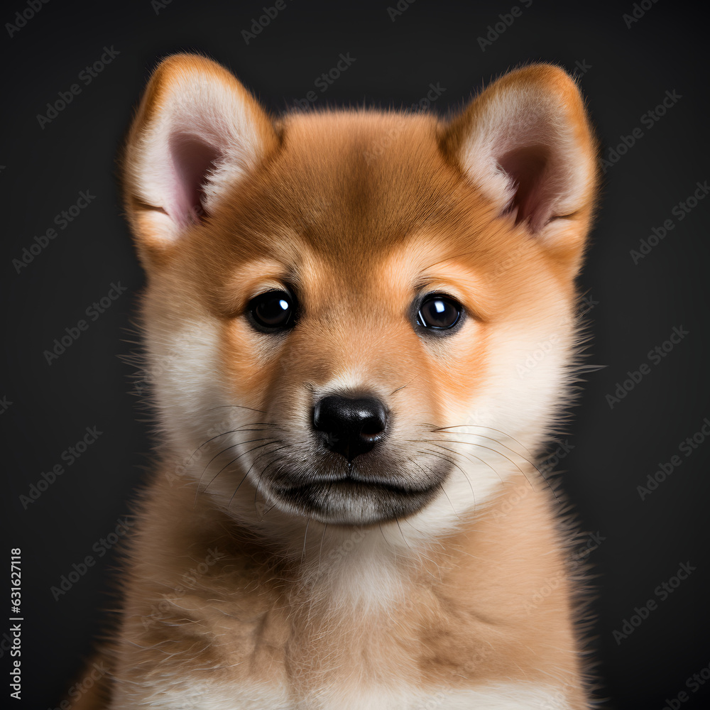 shiba inu puppy portrait