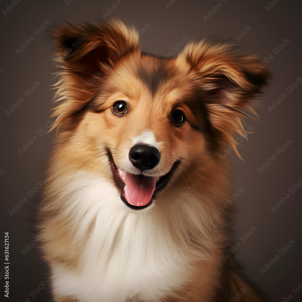 portrait of a sheltie puppy