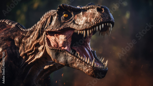 Tyrannosaurus, T-Rex, close-up. Dinosaur, Jurassic Period © Kepler