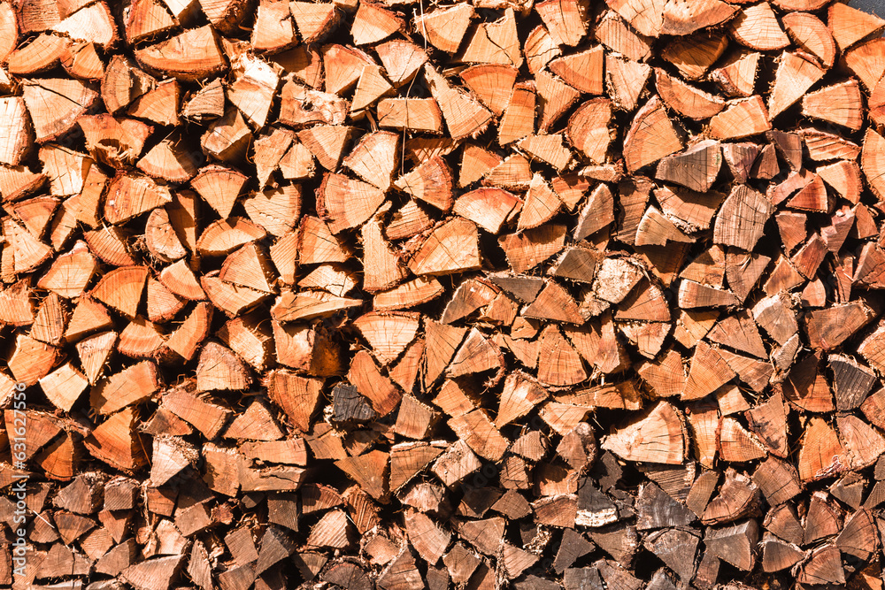 Pile of wood stacked ready for a fire Pile of wood stacked ready for a fire