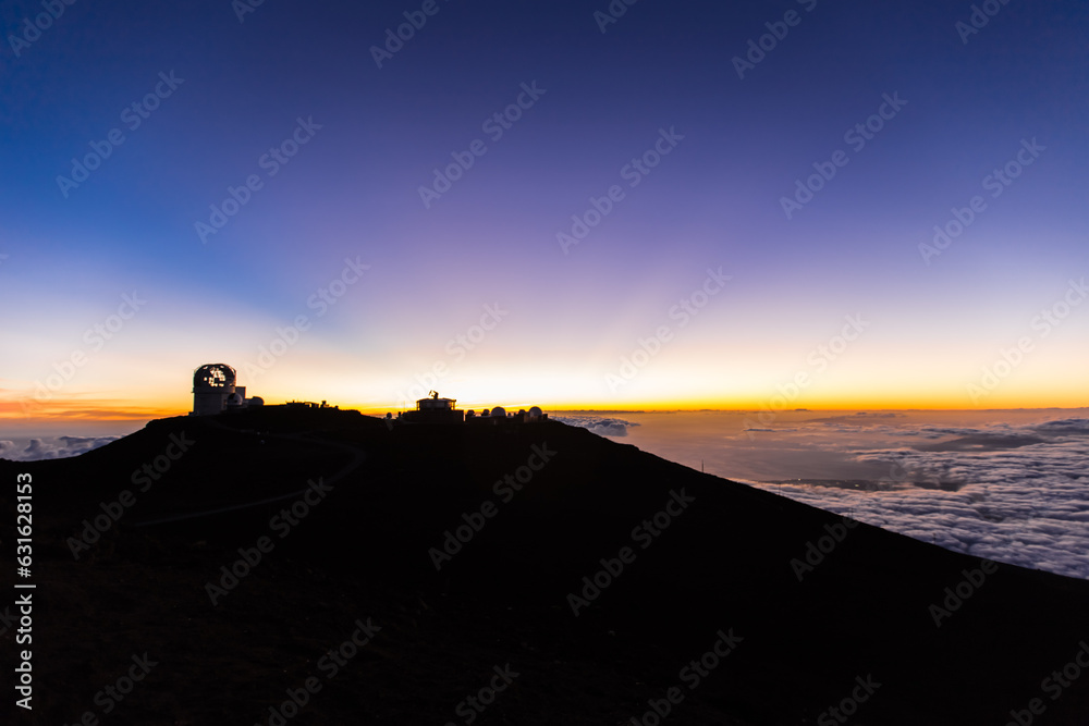 Telescopes on top of the mountains of Maui in Hawaii Daniel K. Inouye