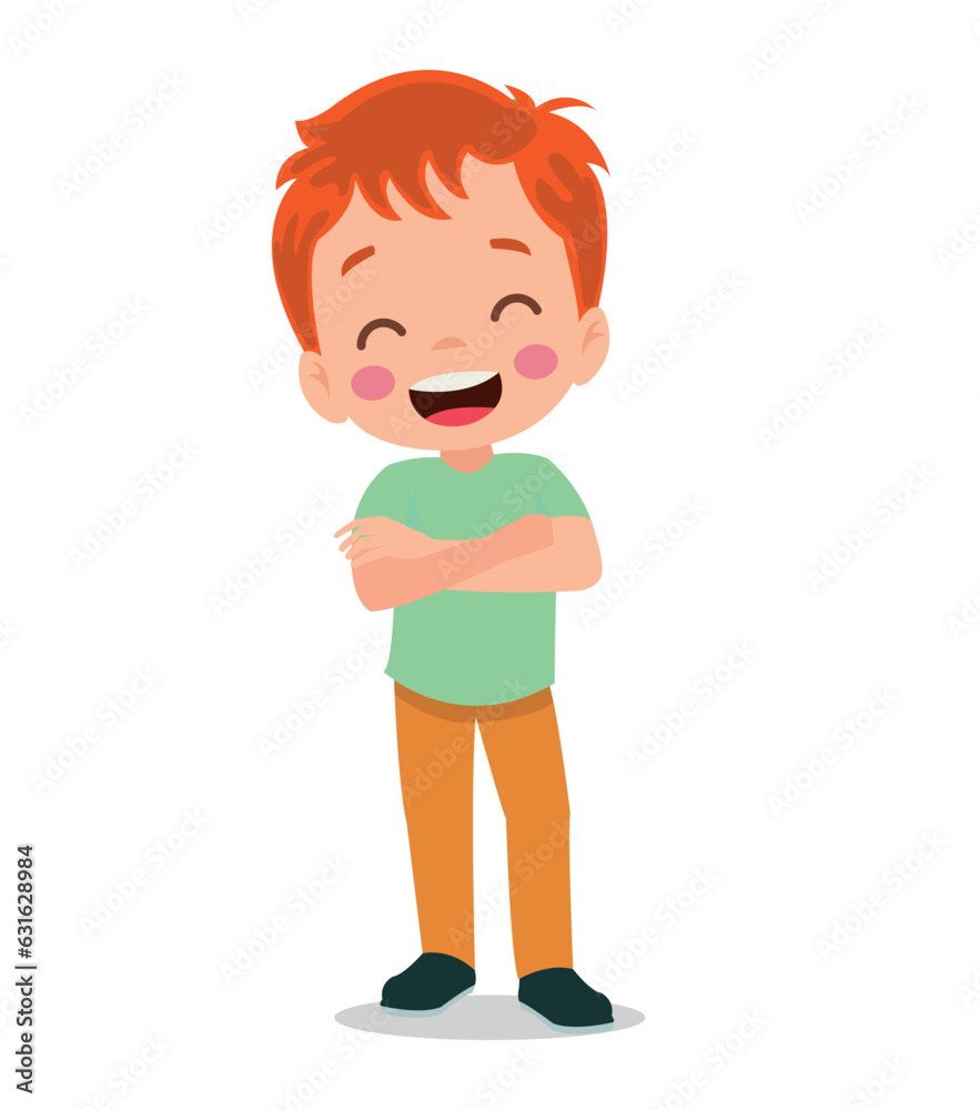 Happy kids cartoon collection. Multicultural children in different positions isolated on white background Happy kids cartoon collection. Multicultural children in different positions isolated on white background